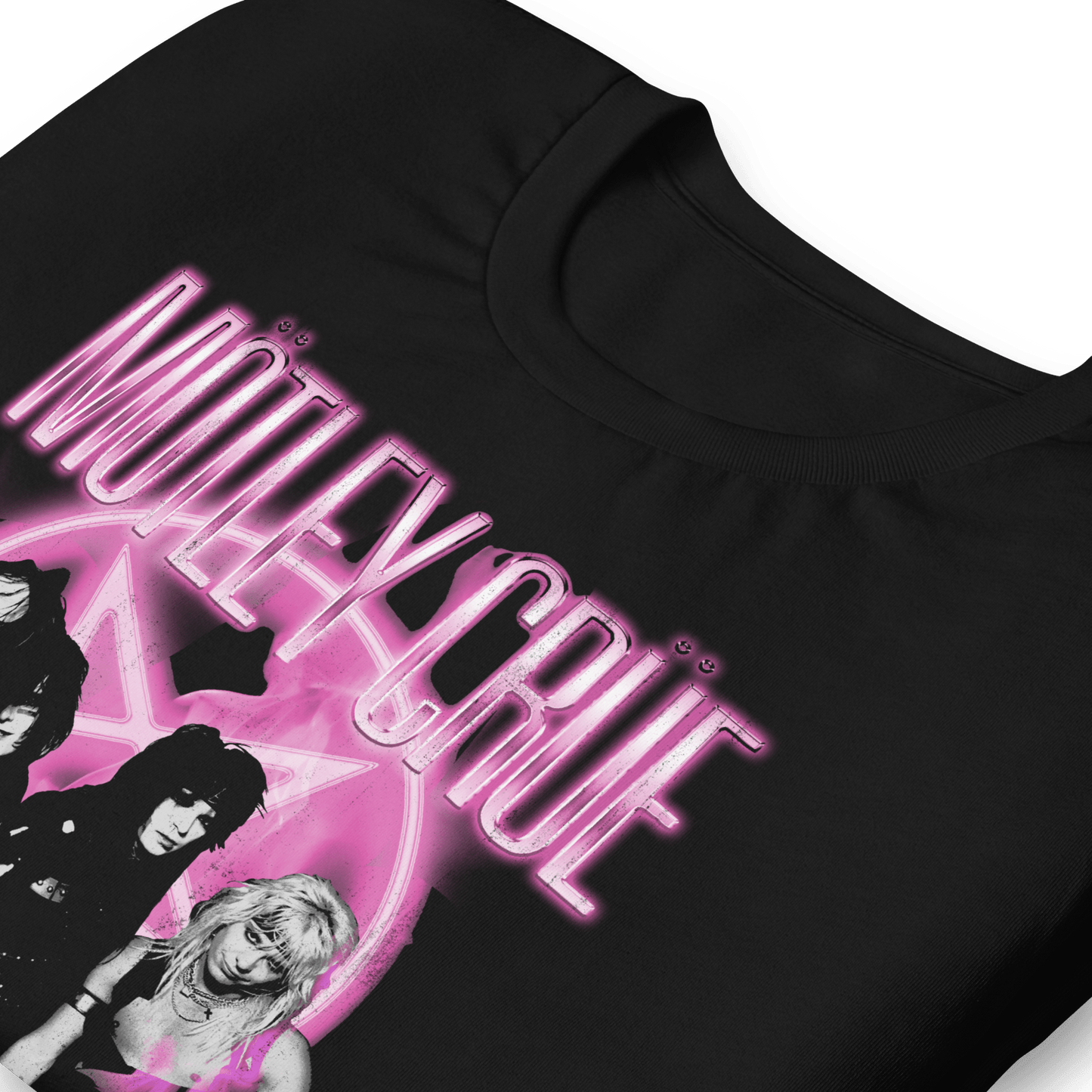 Motley Crue - Neon Pink T Shirt