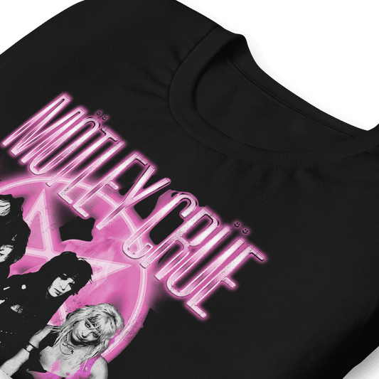 Motley Crue - Neon Pink T Shirt
