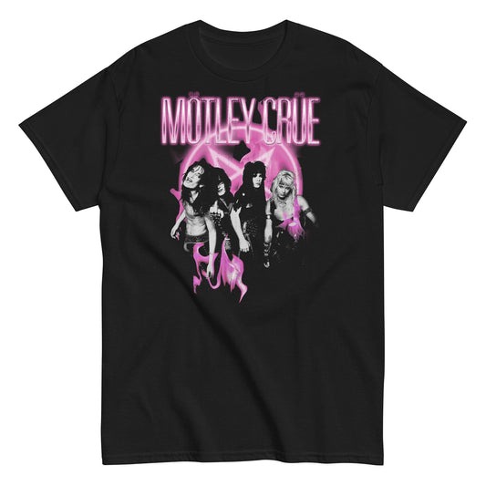 Motley Crue - Neon Pink T Shirt