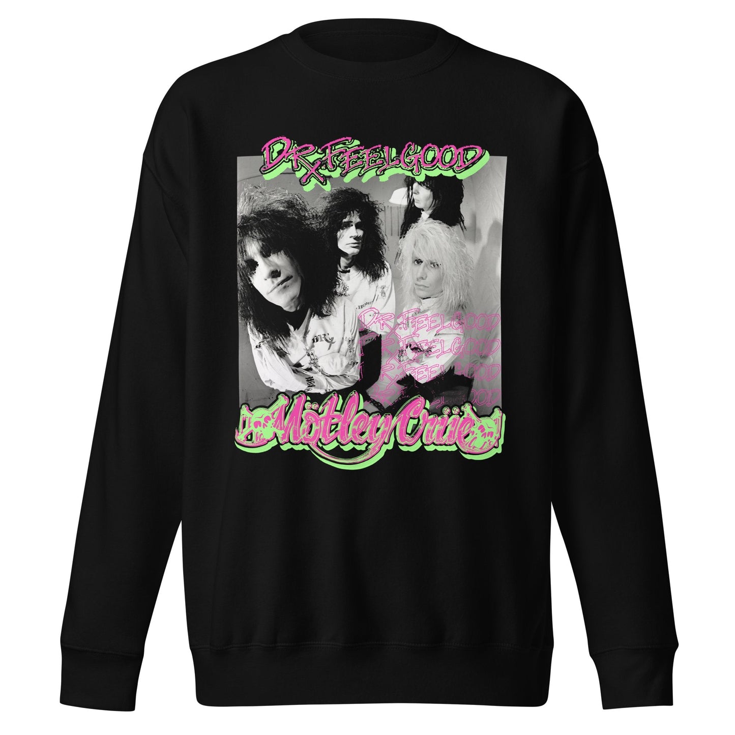 Motley Crue - Neon Trip Dr. Feelgood Jumbo Print Sweatshirt