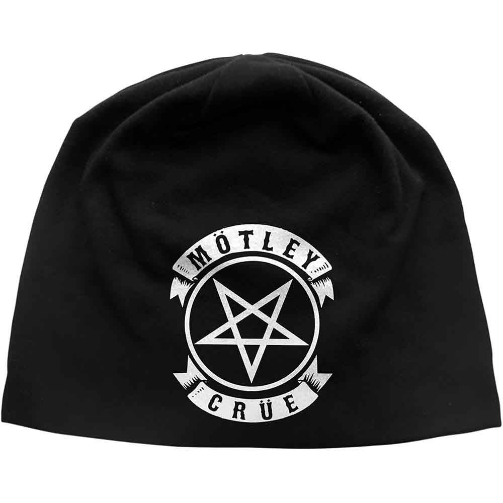 Motley Crue Pentagram Beanie Hat Black