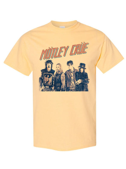 Motley Crue - Retro Boomin Jumbo Print T Shirt