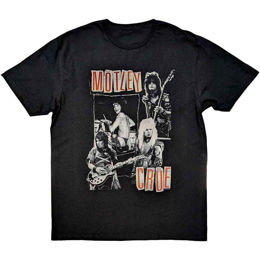 Motley Crue Vintage Punk Collage Mens T Shirt