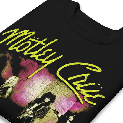 Motley Crue - Yellow Girls Jumbo Print Crewneck Sweatshirt
