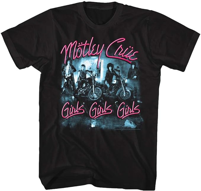 Motley Crue Girls Girls Girls Mens T Shirt Black