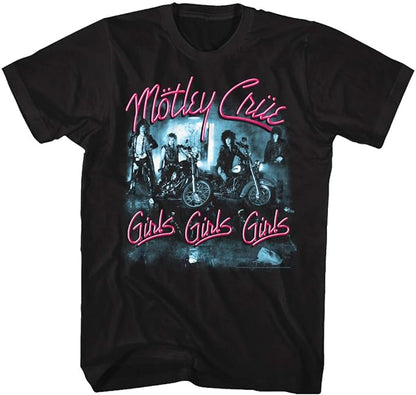 Motley Crue Girls Girls Girls Mens T Shirt Black