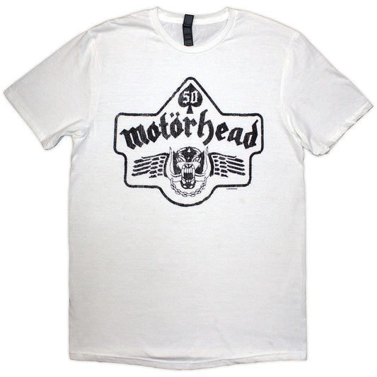 Motörhead 50 Years Ace Wings Emblem Mens T Shirt