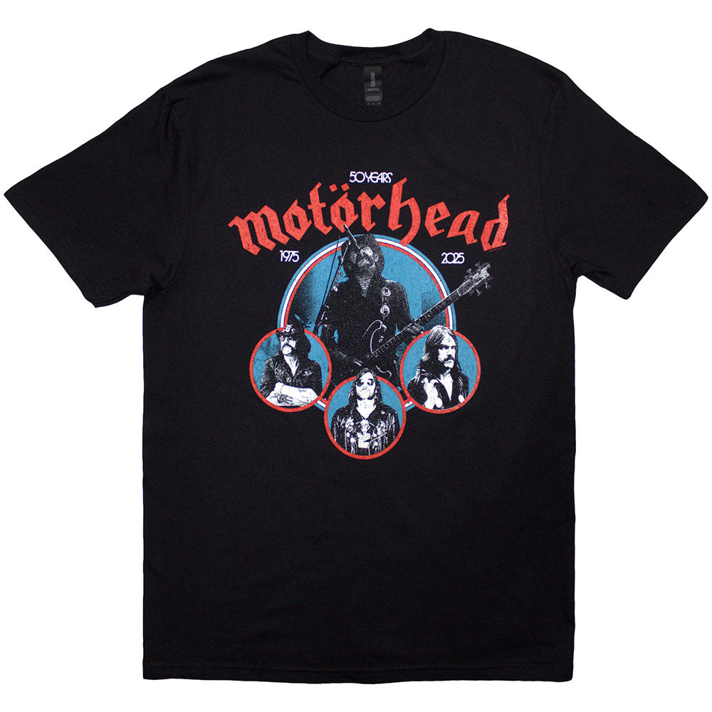 Motörhead 50 Years Lemmy Circles Mens T Shirt
