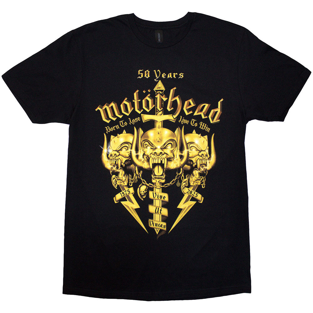 Motörhead 50 Years Swords & Warpig Mens T Shirt
