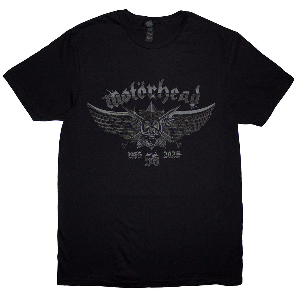 Motörhead 50 Years Wings Badge Mens T Shirt