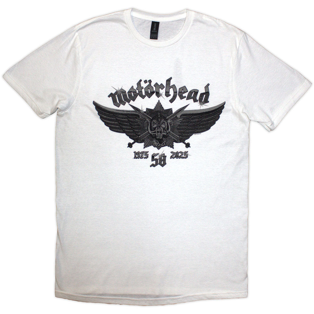 Motörhead 50 Years Wings Badge Mens T Shirt