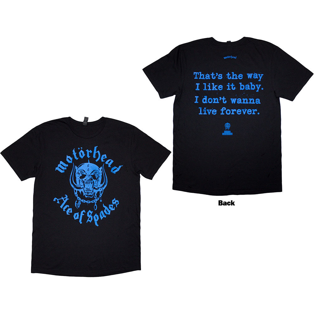 Motörhead Ace Of Spades Lyric Mens T Shirt