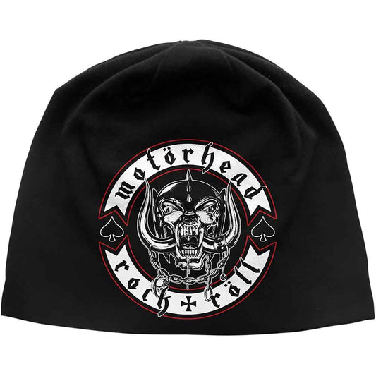 Motörhead Biker Badge Beanie Hat Black