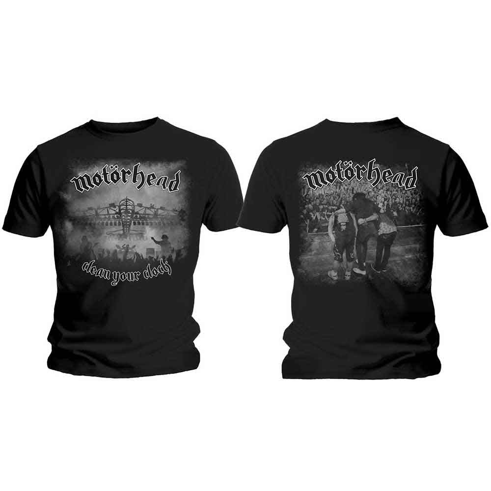 Motörhead Clean Your Clock B&W Mens T Shirt