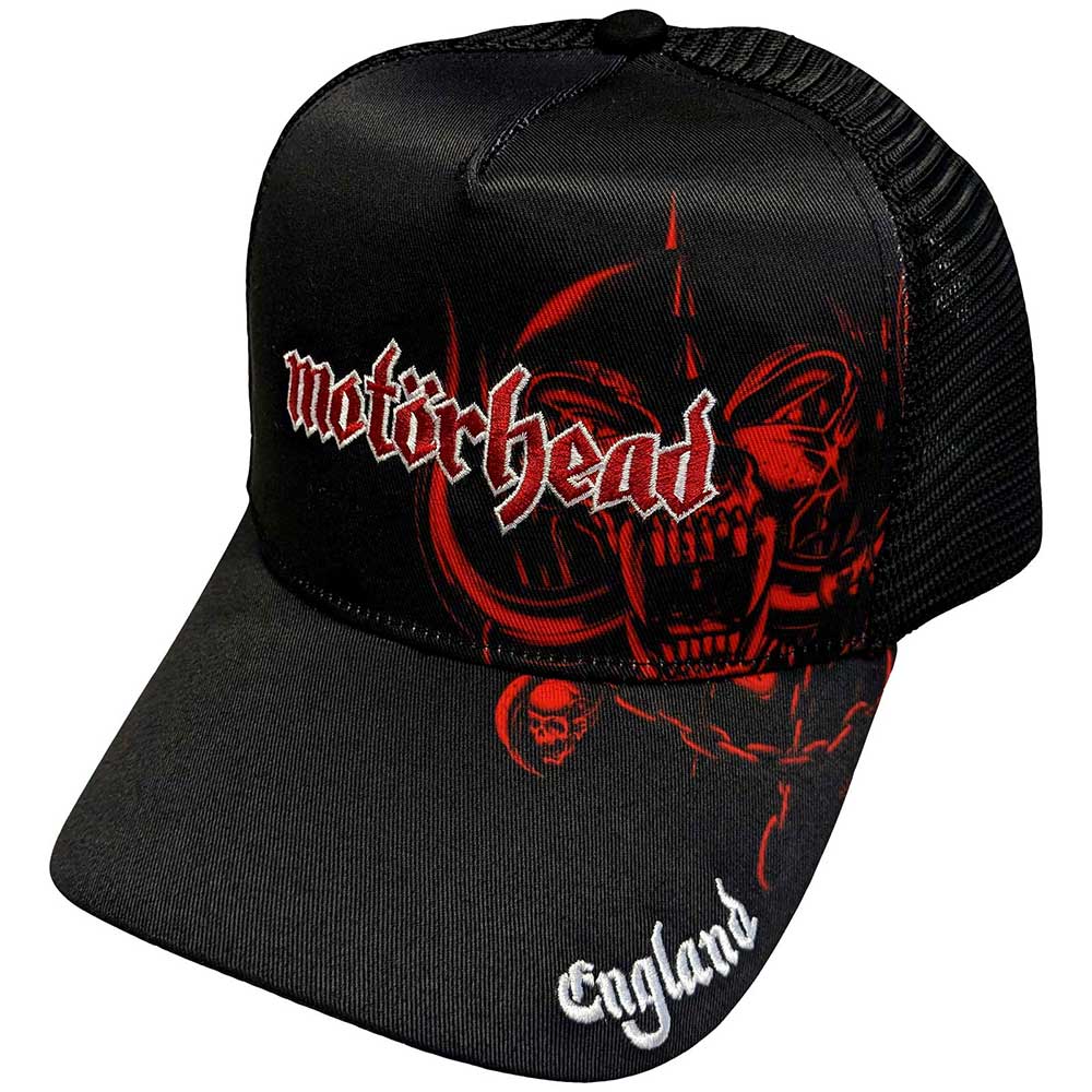 Motorhead England Red Warpig Hat Black