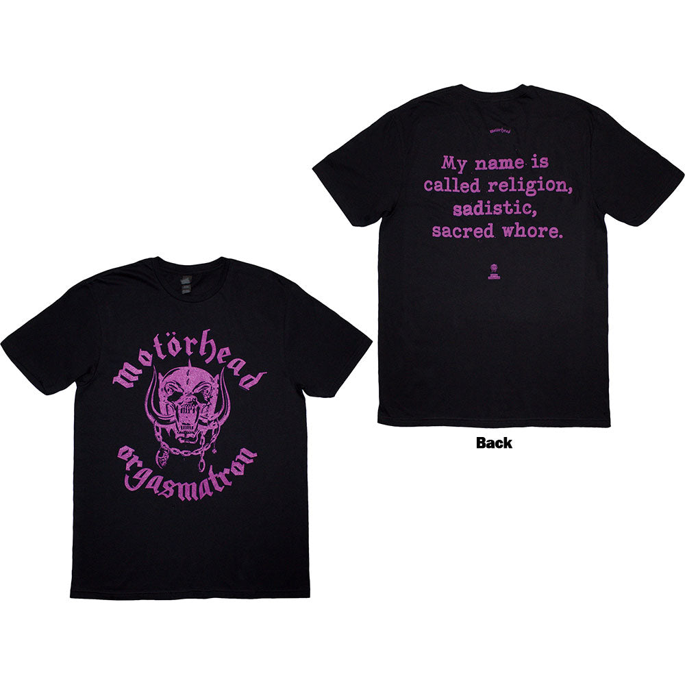 Motörhead Orgasmatron Lyric Mens T Shirt