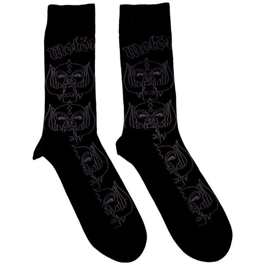 Motörhead Warpig Outlines Socks Black