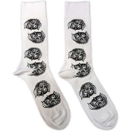 Motörhead Warpig Repeat Socks White