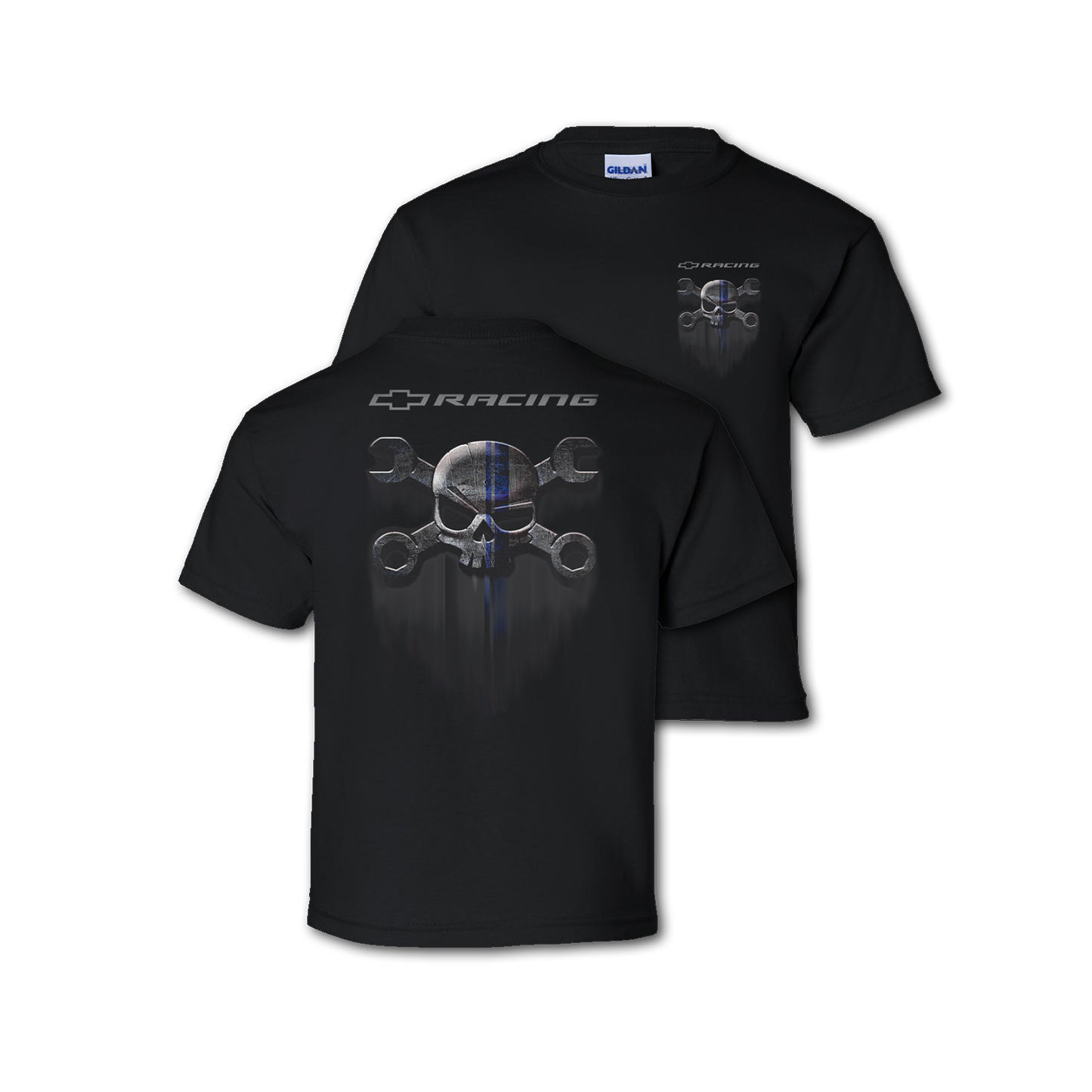 Mr. Crosswrench "Chevy Racing" Youth Kids T Shirt Black