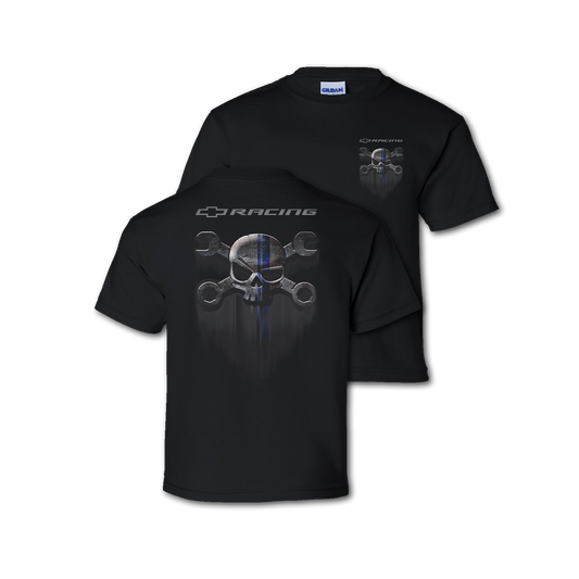 Mr. Crosswrench "Chevy Racing" Youth Kids T Shirt Black