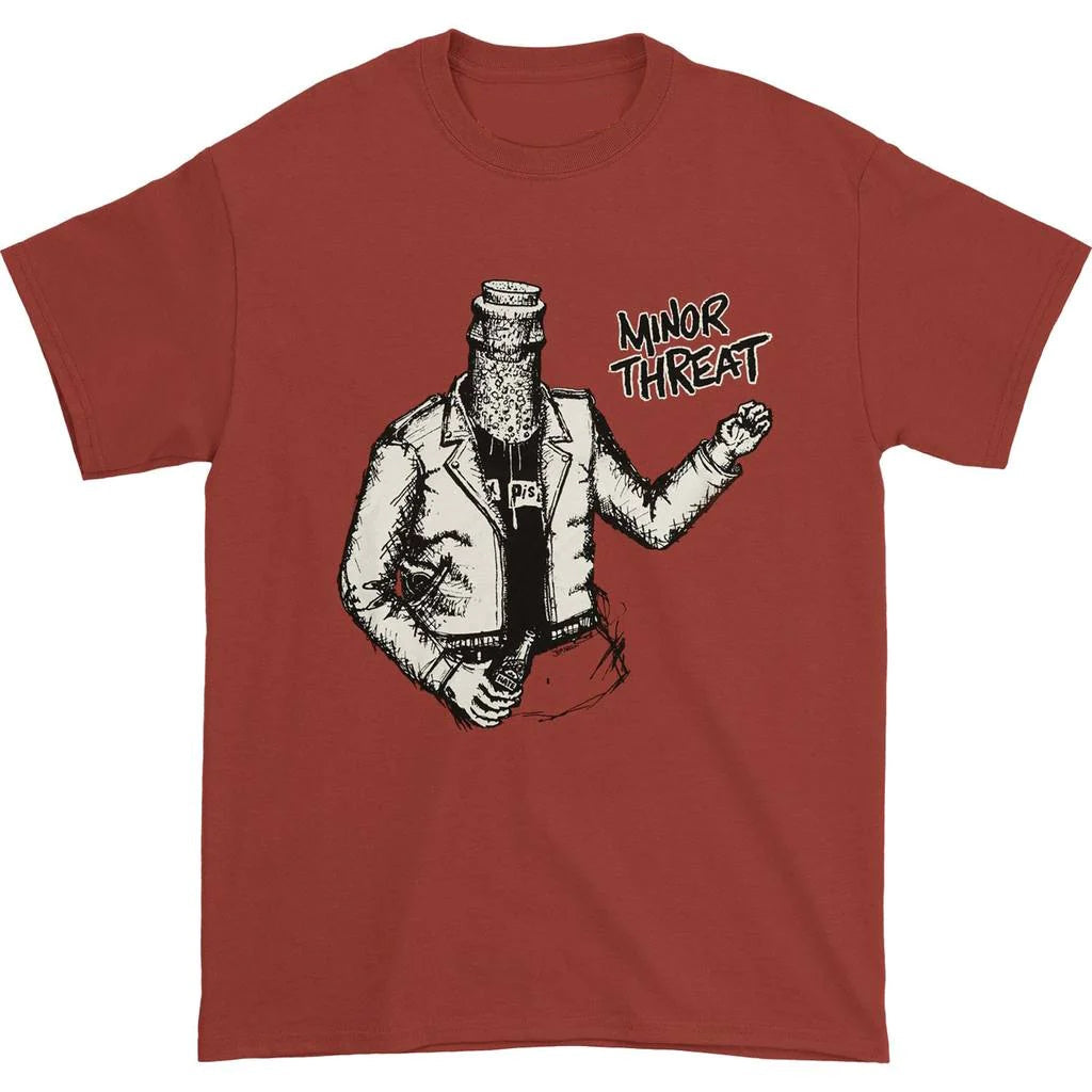 Minor Threat Bottled Violence Rusty Mens T Shirt Red