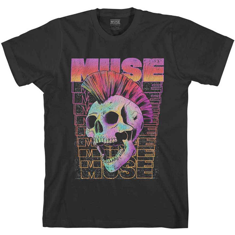 Muse Mowhawk Skull Mens T Shirt