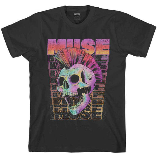 Muse Mowhawk Skull Mens T Shirt
