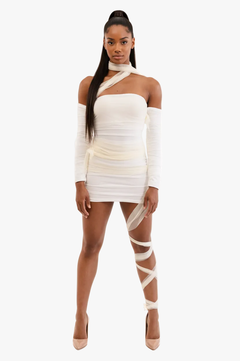 Crypt Doll Mummy Womens Halloween Costume White