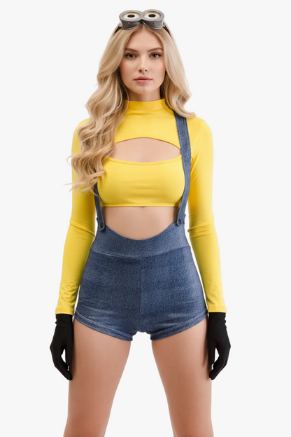 Tiny Chaos Yellow Worker Womens Halloween Costume
