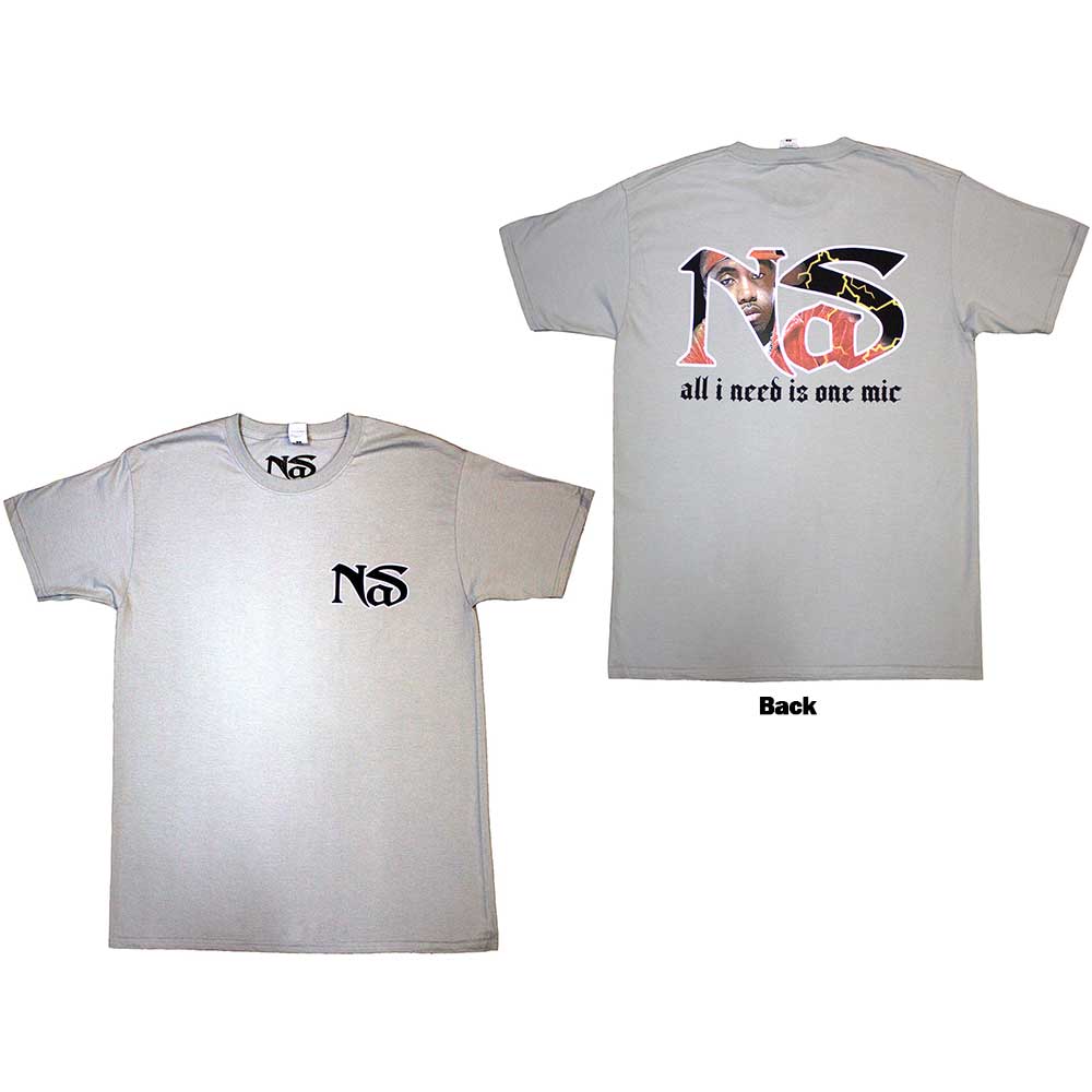 Nas One Mic Mens T Shirt
