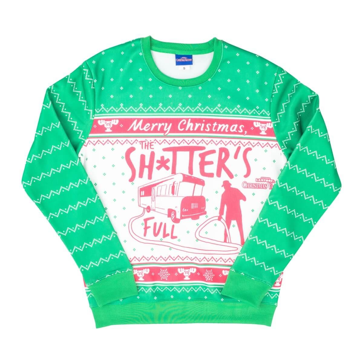 National Lampoons Christmas Vacation Bathroom's All Full Full Ugly Christmas Sweater