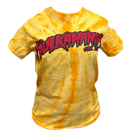 Hulk Hogan Hulkamania Mens T Shirt Gold Tie Dye