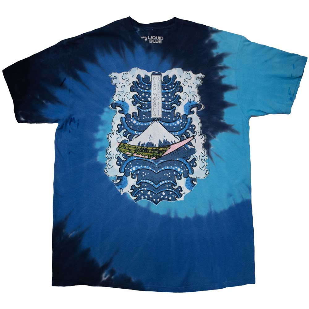 Nick Mason's Saucerful of Secrets Hokusai Wave Dip Dye Mens T Shirt