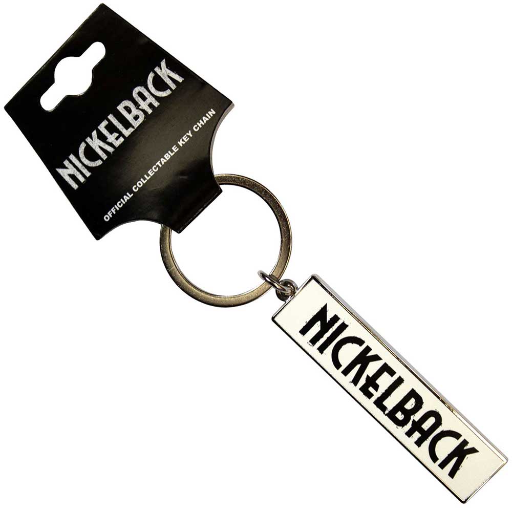 Nickelback Black Logo White Keychain