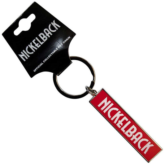 Nickelback White Logo Red Keychain