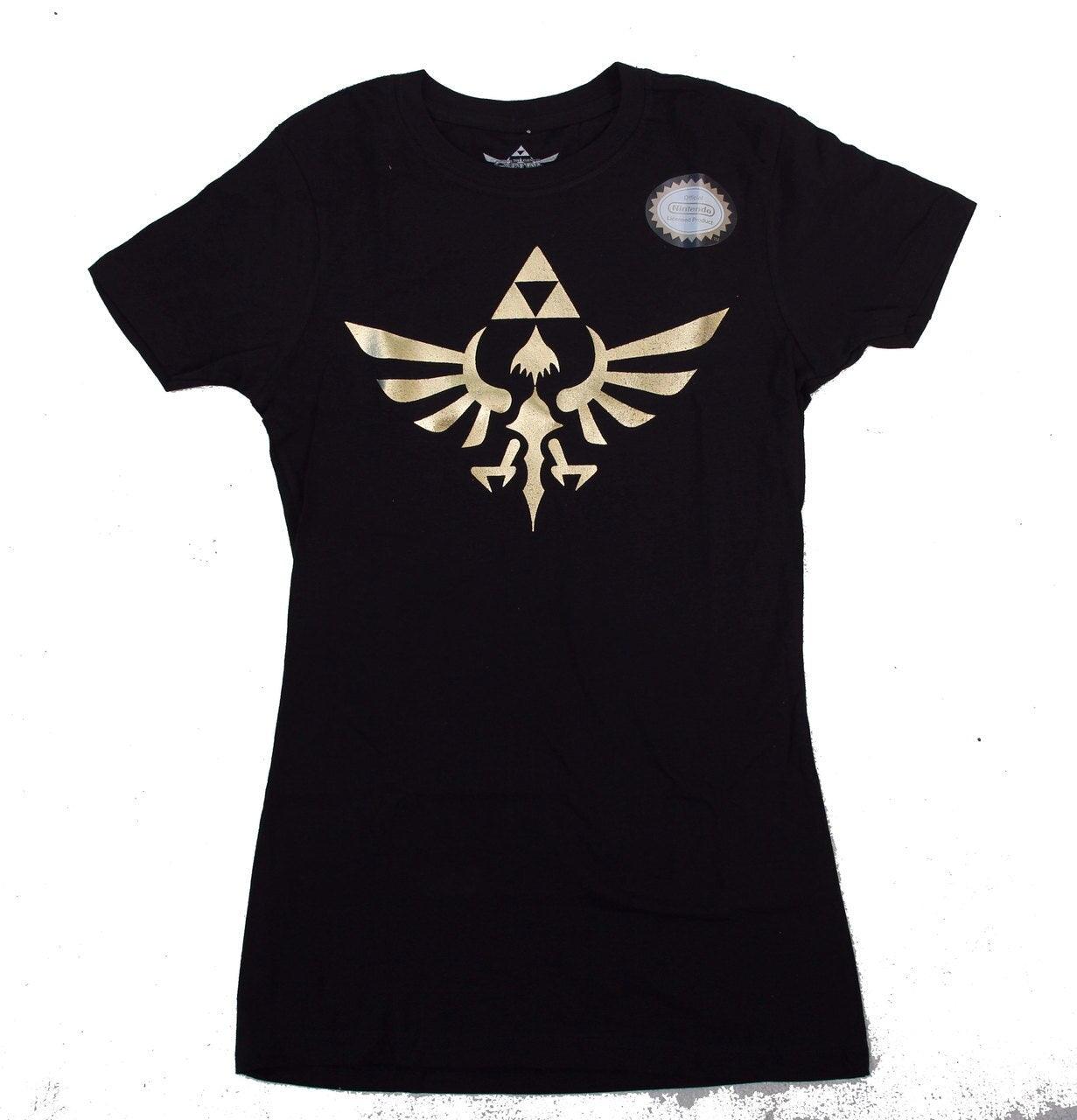 Nintendo Legend of Zelda Gold Foil Triforce Logo T Shirt