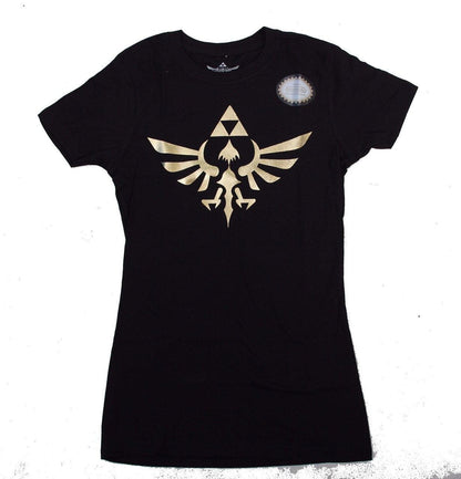 Nintendo Legend of Zelda Gold Foil Triforce Logo T Shirt