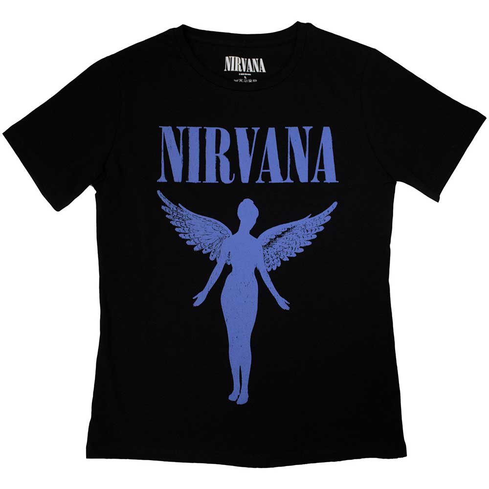 Nirvana Angelic Blue Mono Womens T Shirt