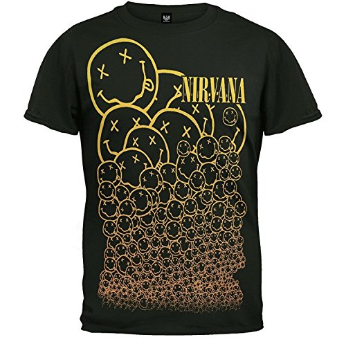Nirvana Smiley Face Mens T Shirt Black