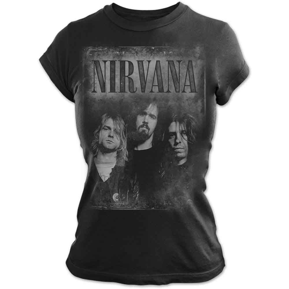 Nirvana Faded Faces Womens T Shirt