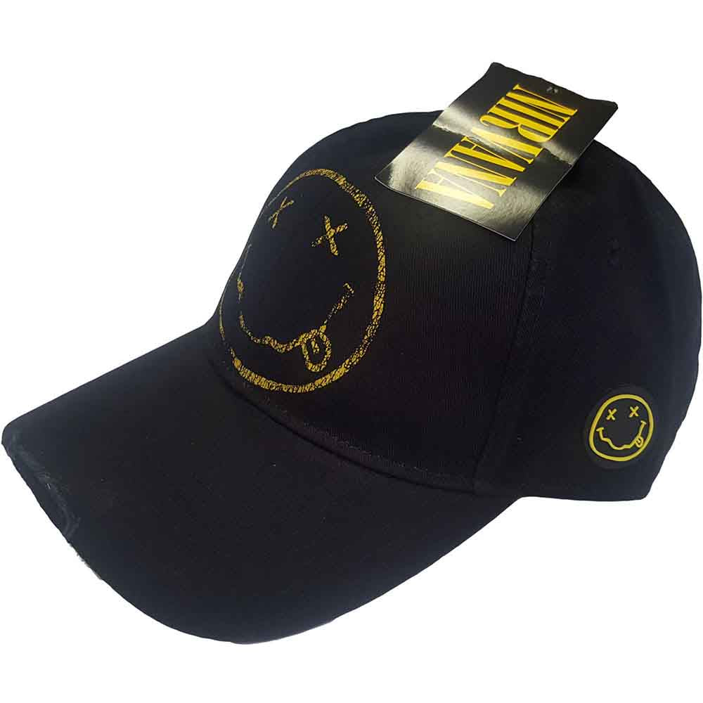 Nirvana Happy Face Hat Black