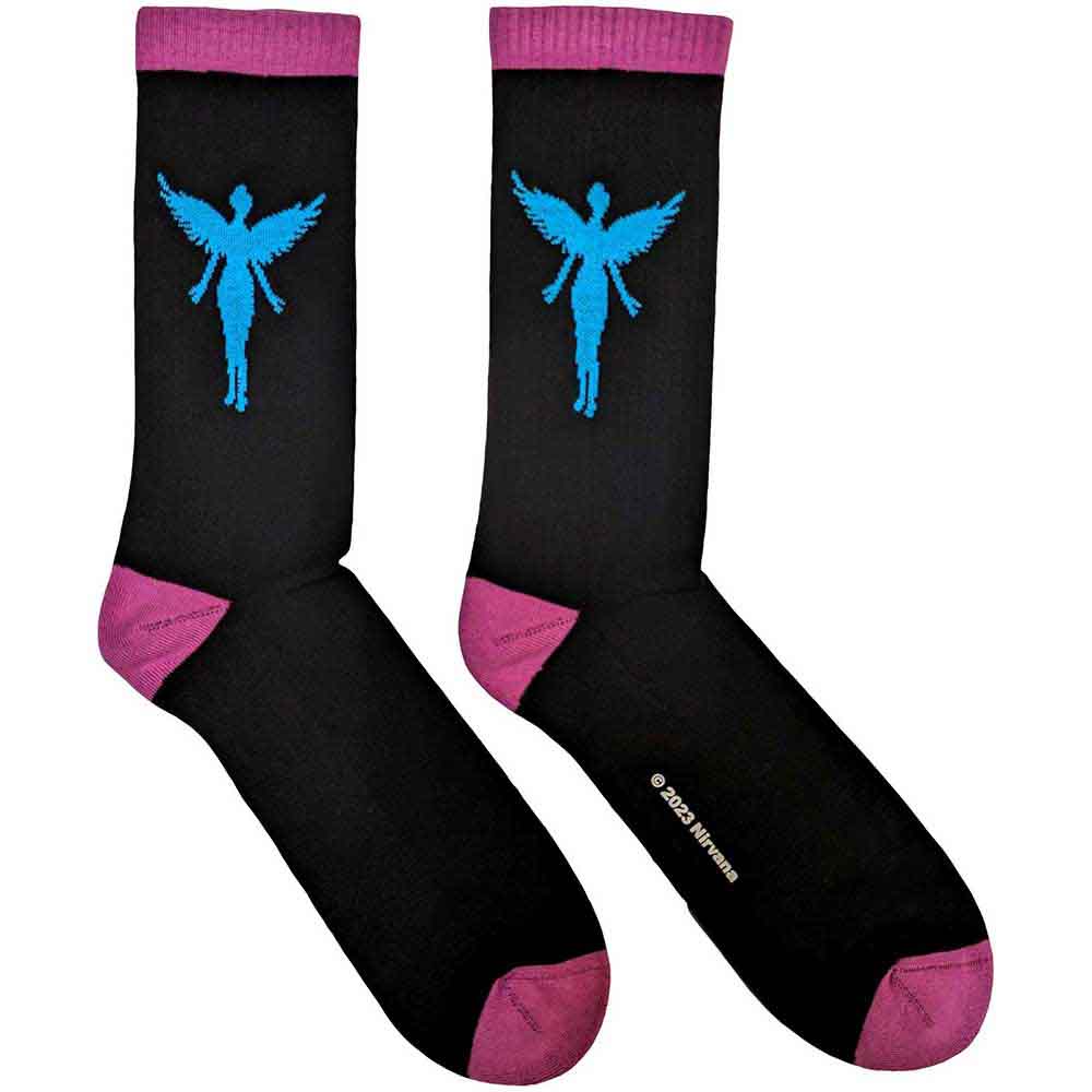 Nirvana In Utero Blue Angel Socks Black
