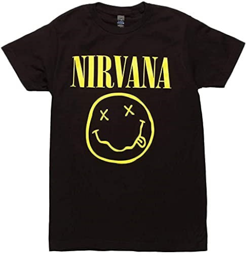 Nirvana Smiley Face Mens T Shirt Black