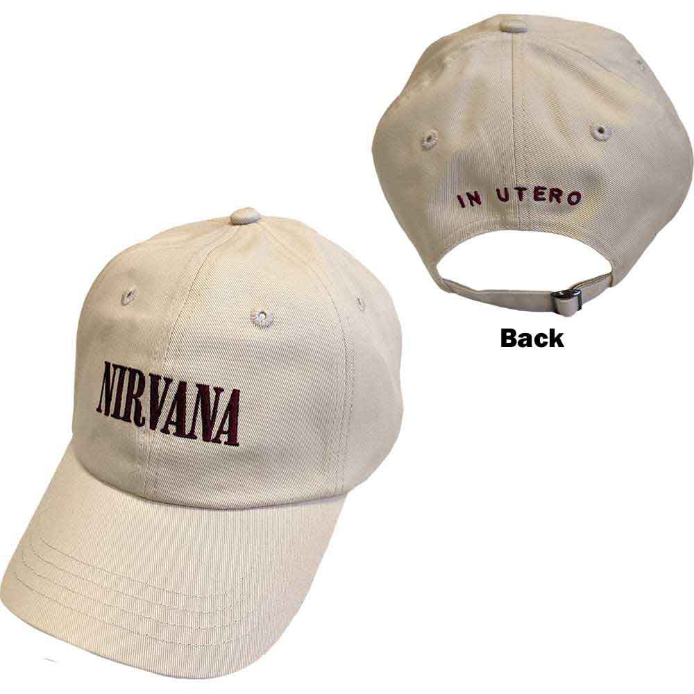 Nirvana Text Logo in Utero Hat Neutral