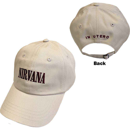 Nirvana Text Logo in Utero Hat Neutral