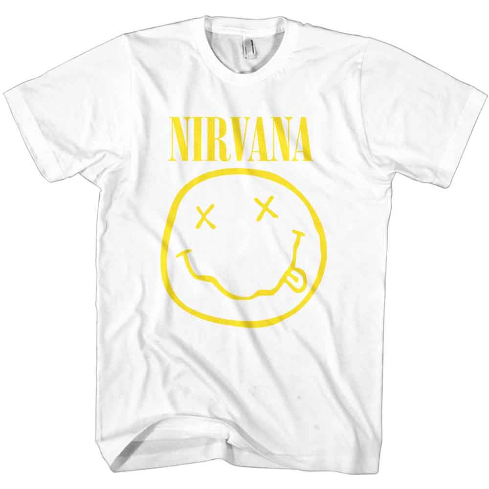 Nirvana Yellow Happy Face Mens T Shirt
