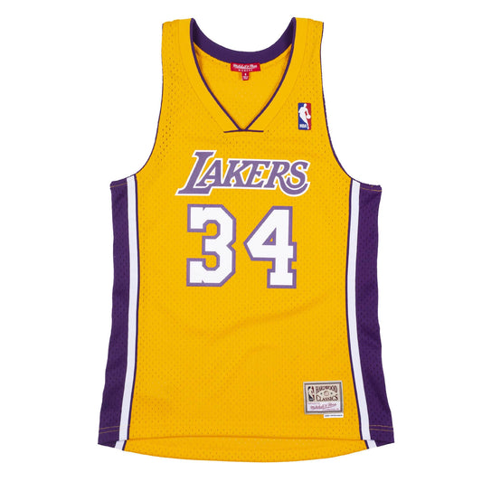 Los Angeles Lakers - NBA Women's Swingman Shaquille O'Neal 99' Yellow Jersey
