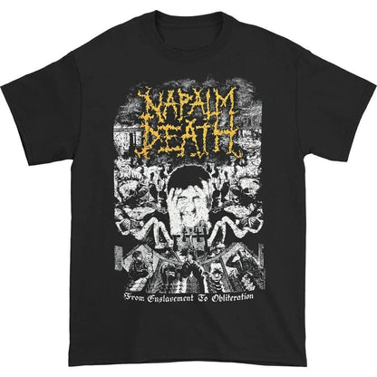 Napalm Death From Enslavement To Obliteration FETO Official Mens T Shirt Black
