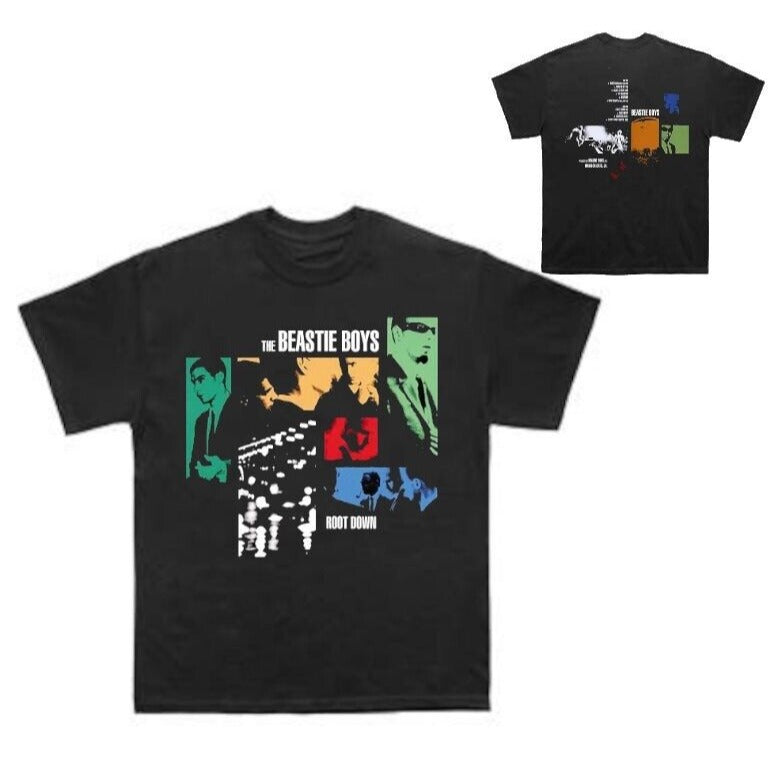 Beastie Boys Root Down Album EP 2 Sided Tee Mens T Shirt Black