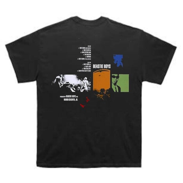 Beastie Boys Root Down Album EP 2 Sided Tee Mens T Shirt Black